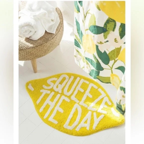 Urban Outfitters Lemon Squeeze the Day Bathroom Rug - Picture 2 of 6